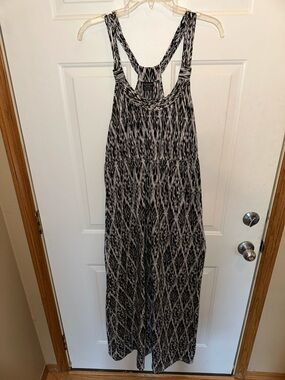 Faded Glory Black and White Patterned Maxi Dress